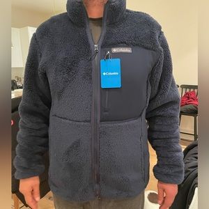 moutain beast full zip fleece columbia blue